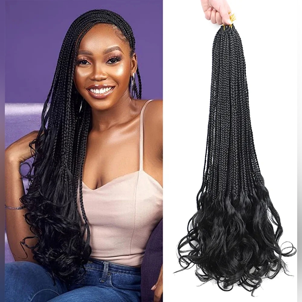 French Curl Crochet Braids Hair Pre-Looped French Curly Hair Goddess Bo